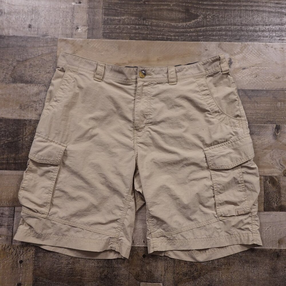 REI Cargo Hiking Shorts Men’s XL‎ Beige Outdoor Utility Pockets
